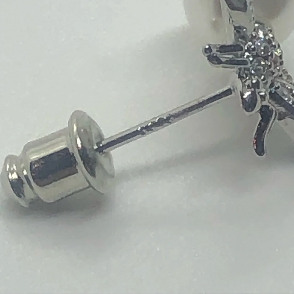 925 Silver Pearl 🐝Bee 🐝Stud Earrings - Picture 6 of 7